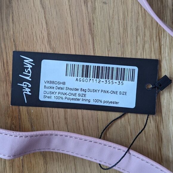 Nasty Gal NWT buckle detail shoulder bag purse dusty pink - Picture 5 of 5